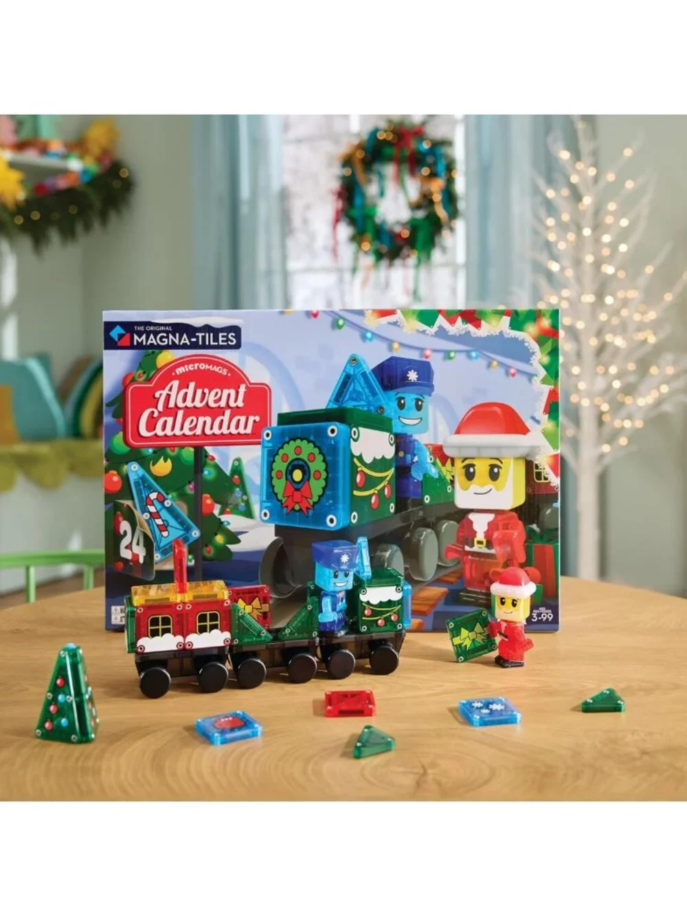 Magnetic Building Set - 34-Piece Advent Calendar, Fun Construction Toy for Kids